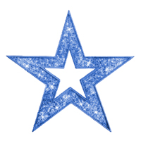 2D Star, Blue. Blue, Medium