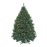 7.5' Alaskan Fir Tree, Medium, Glow WW LED Light, One Plug Pole
